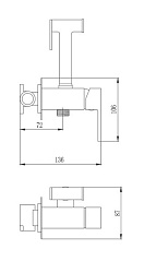 Гигиенический душ, латунь, черный HB5511-7